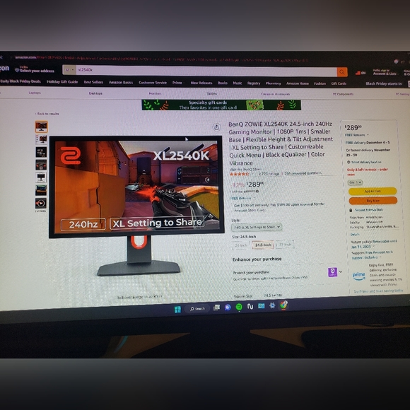 Benq XL2540k 240hz(1ms) - Picture 4 of 4